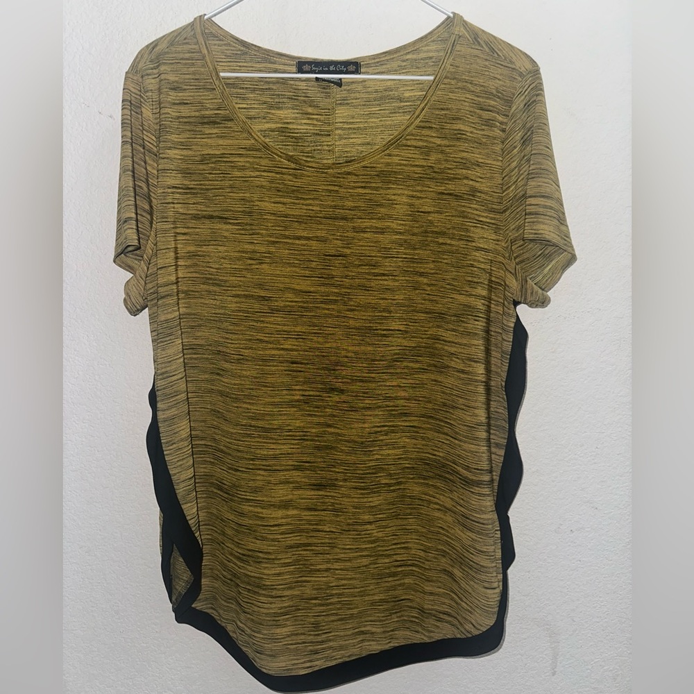 Suzie In The City Olive and Black Top